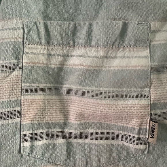 Vans Gray and Pink Striped Button Down Shirt - Picture 4 of 10